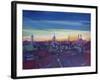 Munich Rooftop View At Sunset-Markus Bleichner-Framed Art Print