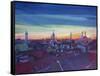 Munich Rooftop View At Sunset-Markus Bleichner-Framed Stretched Canvas