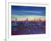 Munich Rooftop View At Sunset-Markus Bleichner-Framed Art Print