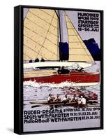 Munich Rowing Regatta Poster, Germany-null-Framed Stretched Canvas