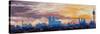 Munich Skyline at Dusk with Alps-Markus Bleichner-Stretched Canvas