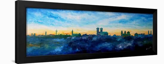 Munich Skyline at Dusk-Markus Bleichner-Framed Art Print