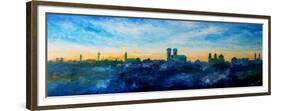 Munich Skyline at Dusk-Markus Bleichner-Framed Premium Giclee Print