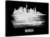 Munich Skyline Brush Stroke - White-NaxArt-Stretched Canvas