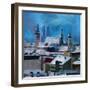 Munich Skyline in Winter with Snow-Markus Bleichner-Framed Art Print