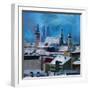 Munich Skyline in Winter with Snow-Markus Bleichner-Framed Art Print