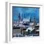 Munich Skyline in Winter with Snow-Markus Bleichner-Framed Art Print