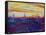Munich Skyline with Burning Sky at Sunset-Markus Bleichner-Framed Stretched Canvas
