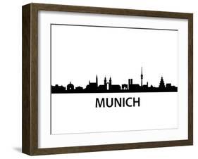 Munich Skyline-unkreatives-Framed Art Print