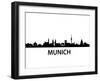 Munich Skyline-unkreatives-Framed Art Print