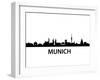 Munich Skyline-unkreatives-Framed Art Print