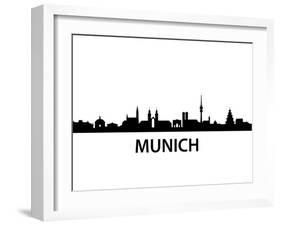 Munich Skyline-unkreatives-Framed Art Print