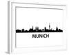 Munich Skyline-unkreatives-Framed Art Print