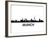 Munich Skyline-unkreatives-Framed Art Print