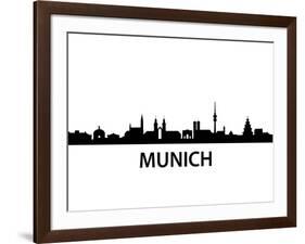 Munich Skyline-unkreatives-Framed Art Print