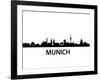 Munich Skyline-unkreatives-Framed Art Print