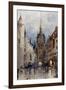 Munich Street-Wild Apple Portfolio-Framed Art Print