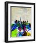 Munich Watercolor Skyline-NaxArt-Framed Art Print