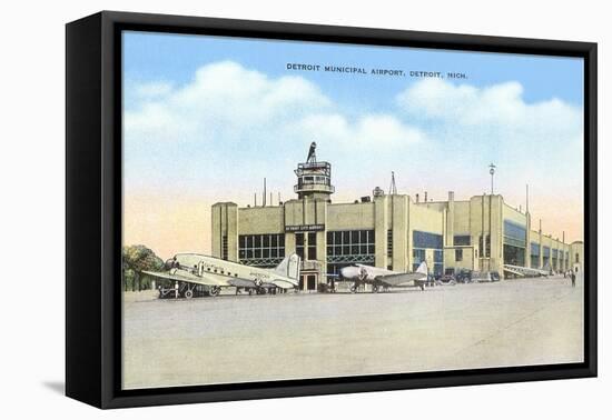 Municipal Airport, Detroit, Michigan-null-Framed Stretched Canvas