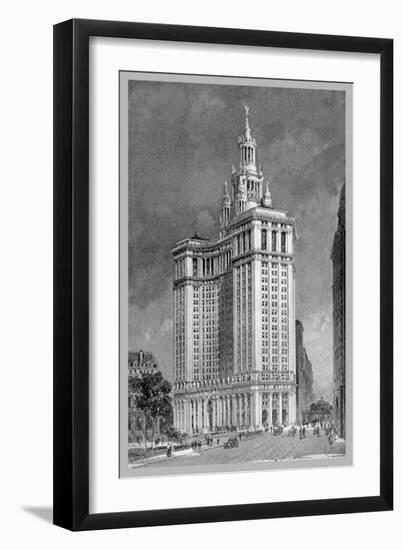 Municipal Building-Moses King-Framed Art Print