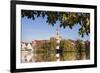 Municipal Church of Stadtkirche St. Laurentius, Nurtingen, Neckar River-Marcus Lange-Framed Photographic Print