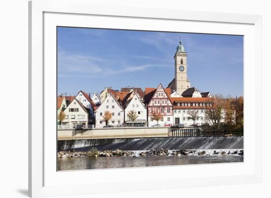 Municipal Church of Stadtkirche St. Laurentius, Nurtingen, Neckar River-Marcus Lange-Framed Photographic Print