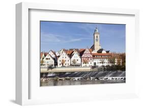 Municipal Church of Stadtkirche St. Laurentius, Nurtingen, Neckar River-Marcus Lange-Framed Photographic Print