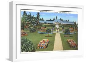 Municipal Greenhouses, Spokane, Washington-null-Framed Art Print