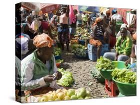 Municipal Market at Assomada, Santiago, Cape Verde Islands, Africa-R H Productions-Stretched Canvas