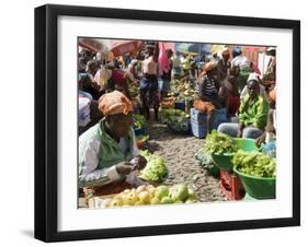 Municipal Market at Assomada, Santiago, Cape Verde Islands, Africa-R H Productions-Framed Premium Photographic Print