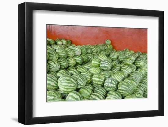 Municipal Market Watermelons for Sale, Manaus, Amazon, Brazil-Cindy Miller Hopkins-Framed Photographic Print