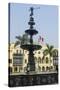 Municipal Palace of Lima and Fountain, Plaza De Armas, Lima, Peru, South America-Michael DeFreitas-Stretched Canvas