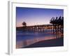 Municipal Pier at Sunset, San Clemente, Orange County, Southern California, USA-Richard Cummins-Framed Photographic Print