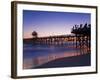 Municipal Pier at Sunset, San Clemente, Orange County, Southern California, USA-Richard Cummins-Framed Photographic Print