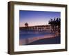 Municipal Pier at Sunset, San Clemente, Orange County, Southern California, USA-Richard Cummins-Framed Photographic Print