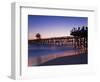 Municipal Pier at Sunset, San Clemente, Orange County, Southern California, USA-Richard Cummins-Framed Photographic Print