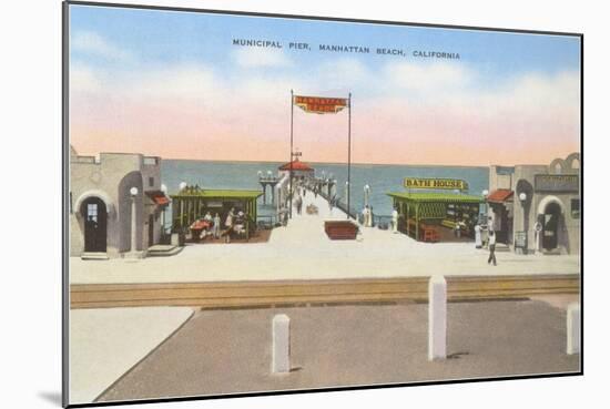 Municipal Pier, Manhattan Beach, California-null-Mounted Art Print