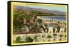 Municipal Swimming Pool, Santa Barbara, California-null-Framed Stretched Canvas