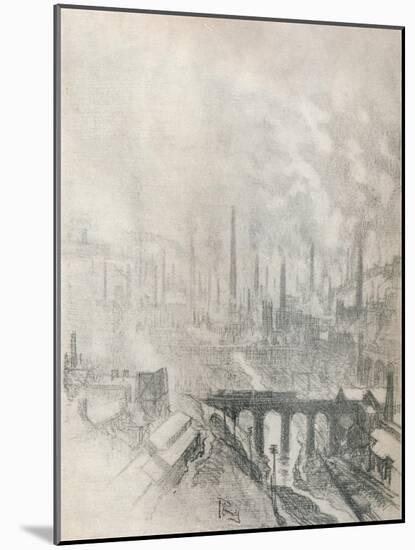 'Munition City', 1916, (1917)-Joseph Pennell-Mounted Giclee Print
