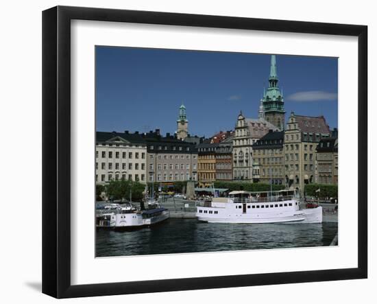 Munkbroleden Waterfront, Gamla Stan (Old Town), Stockholm, Sweden, Scandinavia-Duncan Maxwell-Framed Photographic Print