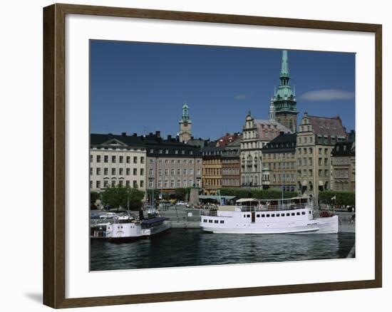 Munkbroleden Waterfront, Gamla Stan (Old Town), Stockholm, Sweden, Scandinavia-Duncan Maxwell-Framed Photographic Print