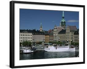 Munkbroleden Waterfront, Gamla Stan (Old Town), Stockholm, Sweden, Scandinavia-Duncan Maxwell-Framed Photographic Print