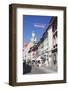 Munsterstrasse and the Tower of St Nikolaus Minster-Markus Lange-Framed Photographic Print