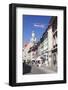 Munsterstrasse and the Tower of St Nikolaus Minster-Markus Lange-Framed Photographic Print