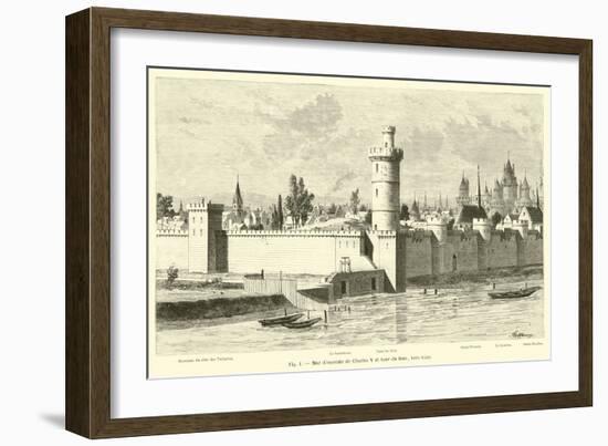 Mur D'Enceinte De Charles V Et Tour Du Bois, Vers 1450-null-Framed Giclee Print