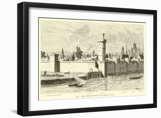 Mur D'Enceinte De Charles V Et Tour Du Bois, Vers 1450-null-Framed Giclee Print