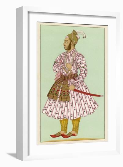 Murad Bakche Brother of the Mughal Emperor Auranzeb Alamgir I-Chataignon-Framed Art Print