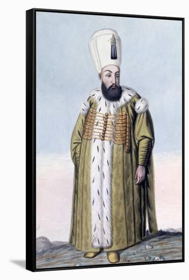 Murad III, Ottoman Emperor, (1808)-John Young-Framed Stretched Canvas