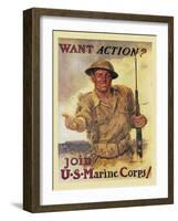 Mural Action Marines-null-Framed Giclee Print