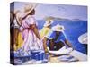 Mural at Public Market, Marigot, St. Martin, Caribbean-Greg Johnston-Stretched Canvas